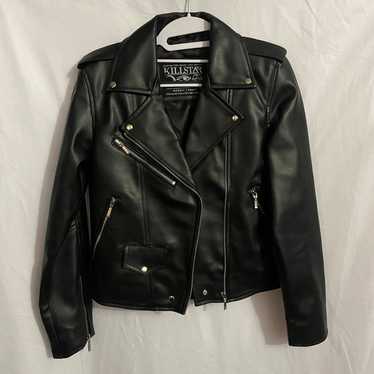KILLSTAR Vegan Black Leather Jacket M