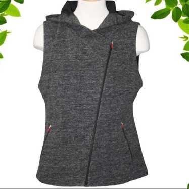 Eileen Fisher Charcoal Hooded Vest
