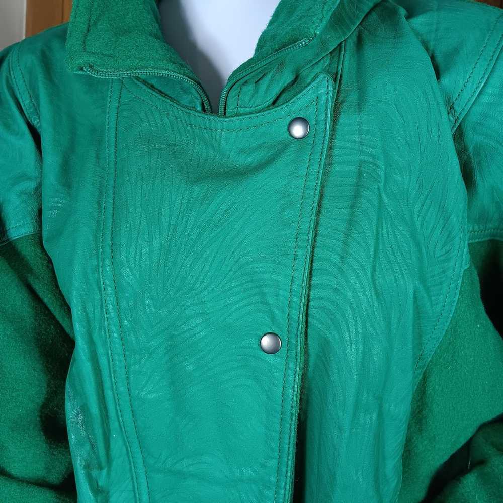 Vintage Winlit Women Jacket Size Medium Green Fel… - image 7