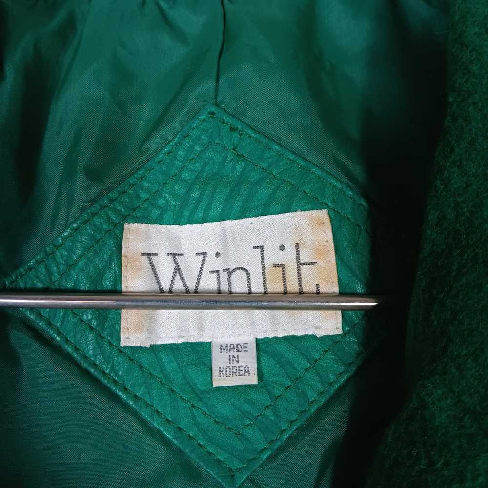 Vintage Winlit Women Jacket Size Medium Green Fel… - image 8