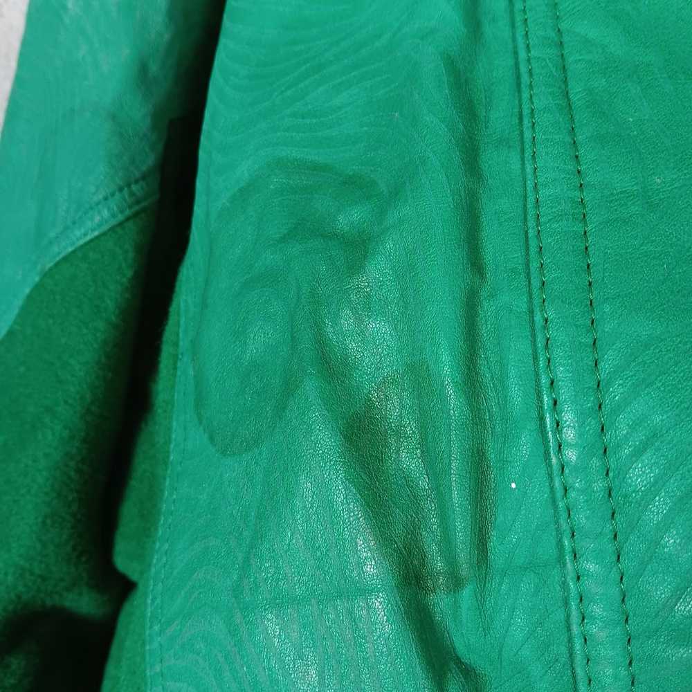 Vintage Winlit Women Jacket Size Medium Green Fel… - image 9