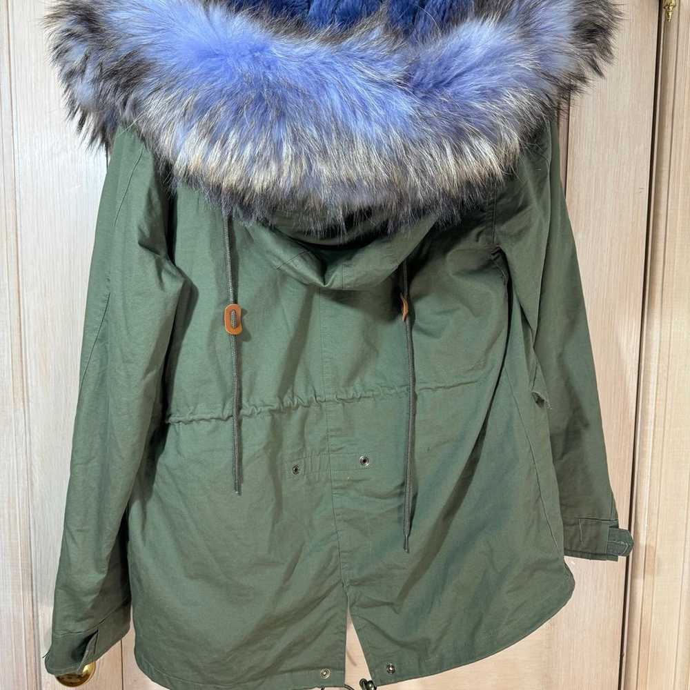 Jules Kae Green/Blue  Fur Jacket - image 2