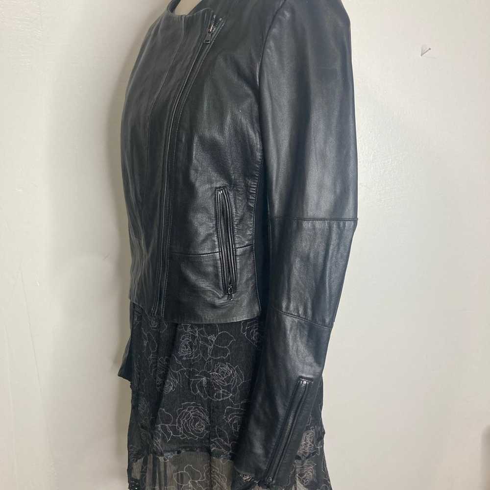 Black lamb leather jacket j brand - image 2