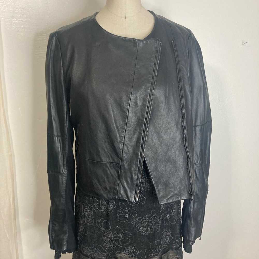 Black lamb leather jacket j brand - image 6