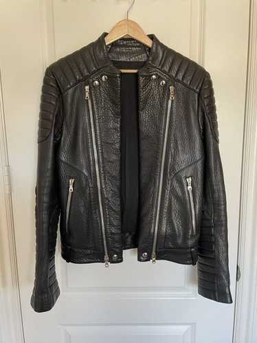 Balmain Balmain Black Leather Biker Jacket