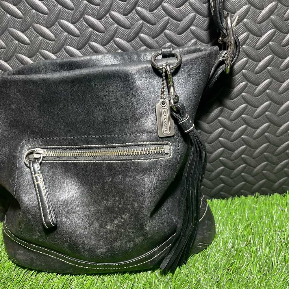 vintage leather Coach bag reversible - image 2