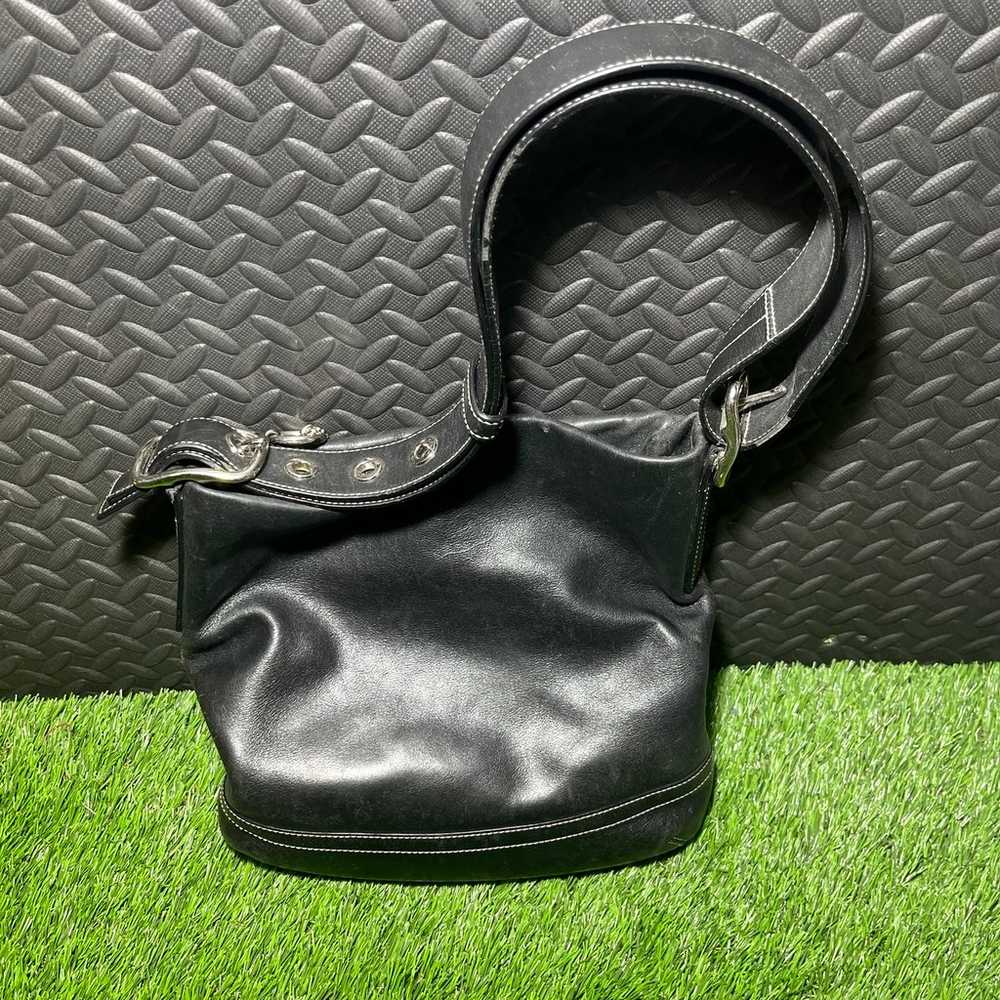 vintage leather Coach bag reversible - image 4