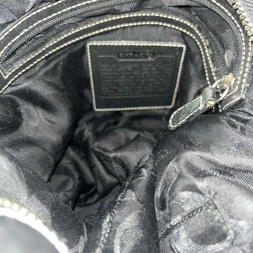 vintage leather Coach bag reversible - image 7