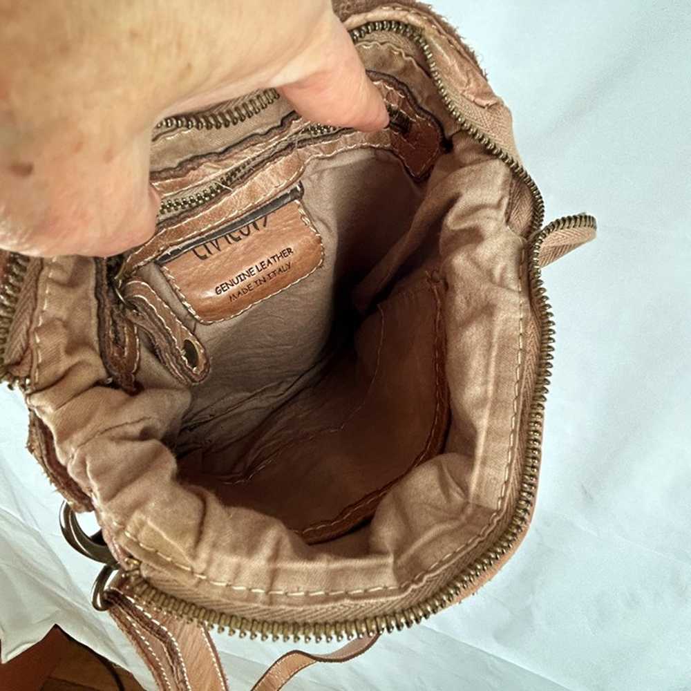 Civico 93 Crossbody Shoulder Bag Purse Brown Leat… - image 10
