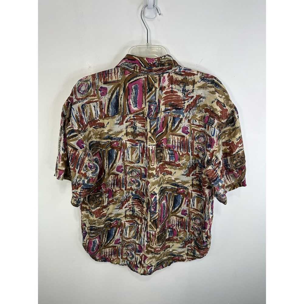 Vintage Jane Ashley Silk Button Up Shirt Art To W… - image 2