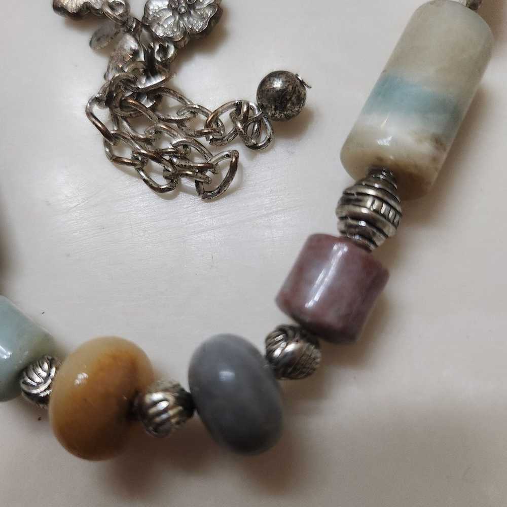 Premier natural stone necklace vintage 18 in - image 2