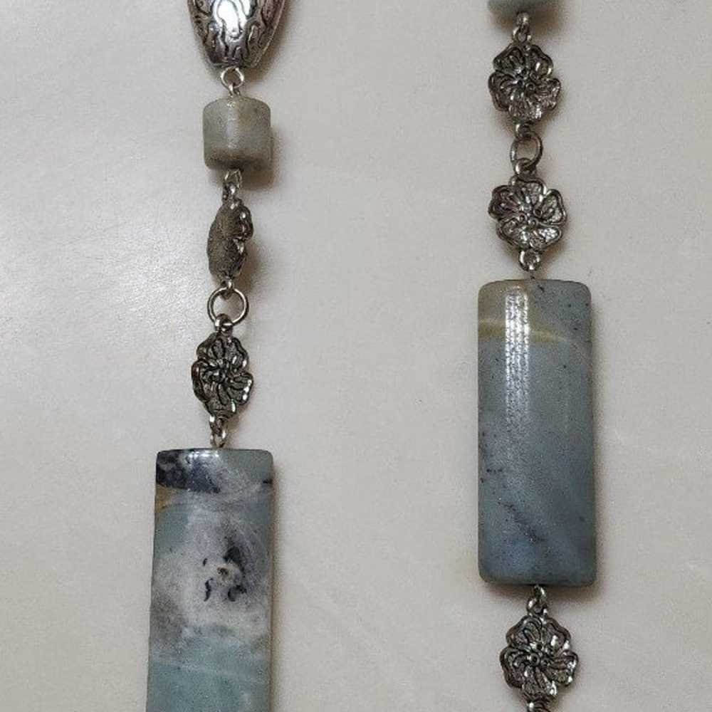 Premier natural stone necklace vintage 18 in - image 4