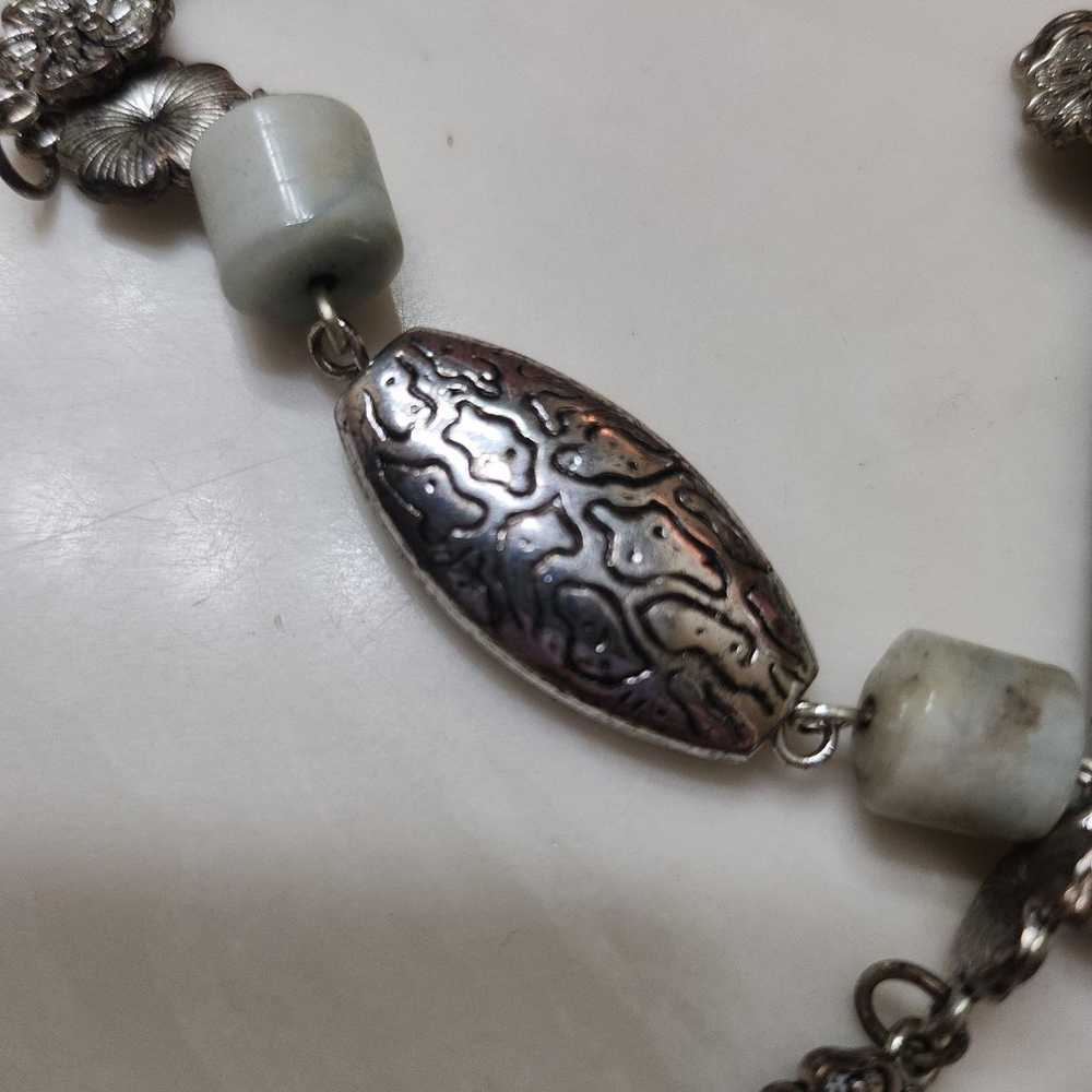 Premier natural stone necklace vintage 18 in - image 6