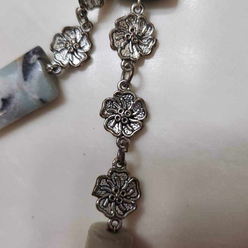 Premier natural stone necklace vintage 18 in - image 7