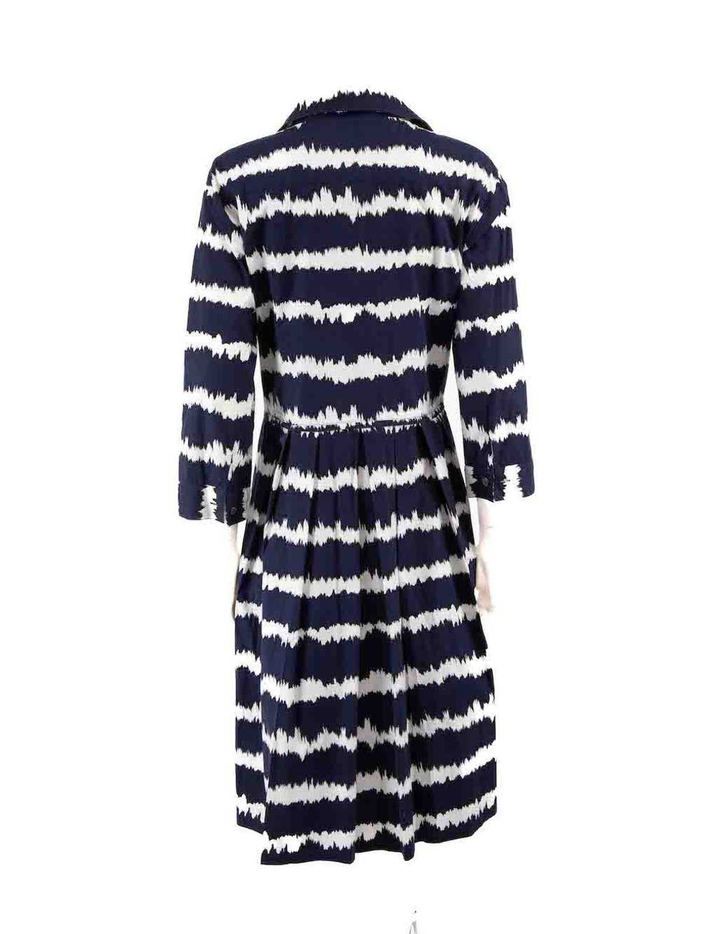 Samantha Sung Blue Stripe Pleated Midi Dress - image 3