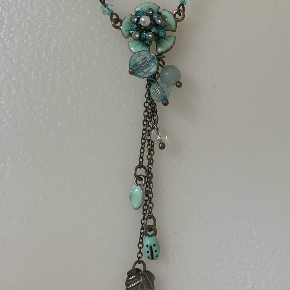 Necklace Enamel and Bead Station Chain - image 10