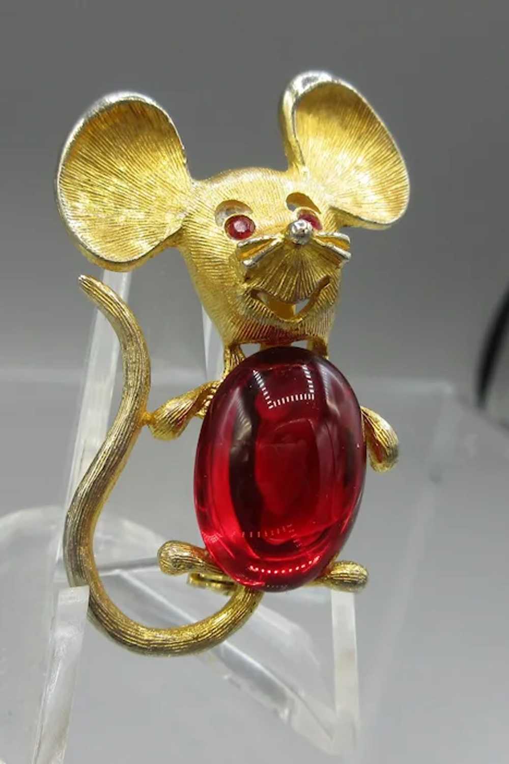 Vintage Figural Park Lane Jelly Belly Mouse Pin - image 2