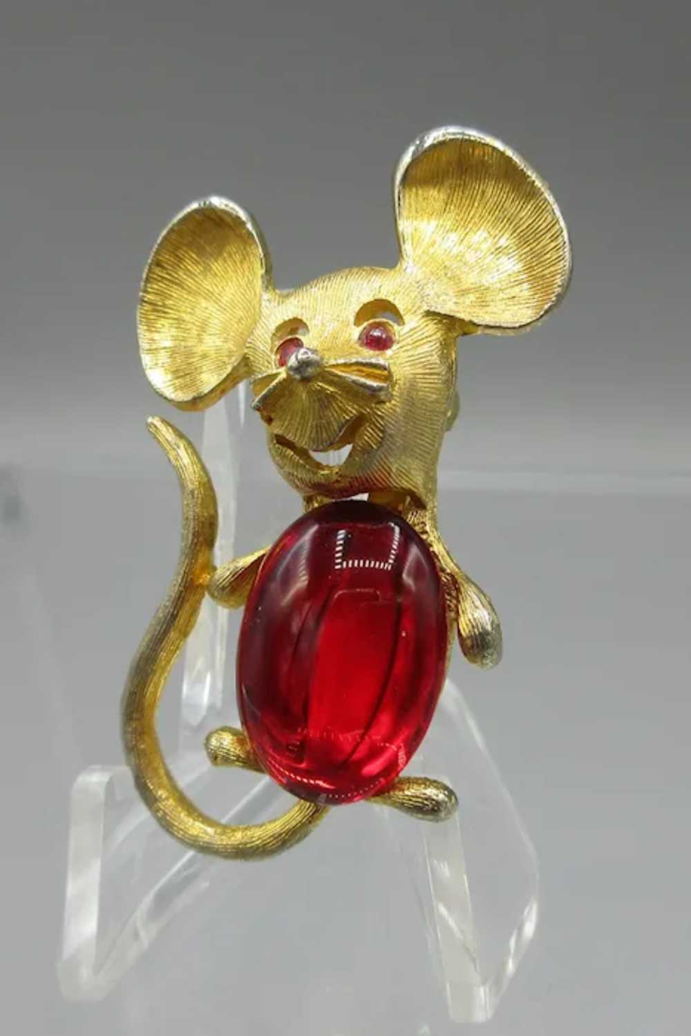 Vintage Figural Park Lane Jelly Belly Mouse Pin - image 3