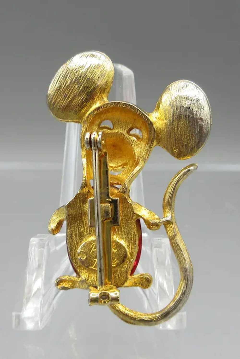 Vintage Figural Park Lane Jelly Belly Mouse Pin - image 4