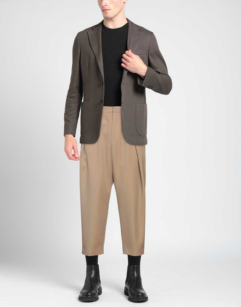 Balmain o1srvl11e0524 Side Folded Pants in Brown - image 3