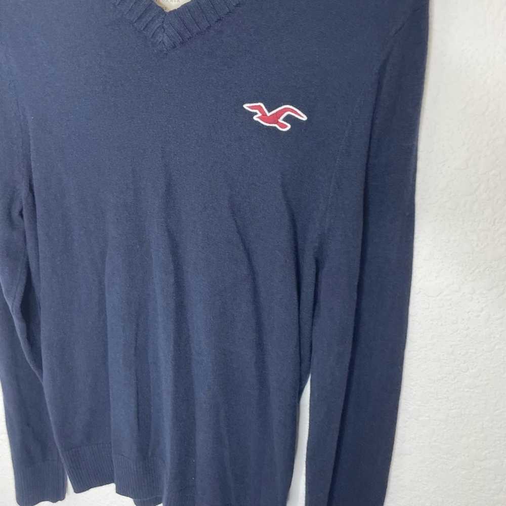 VTG Hollister Classic Navy Blue Knitted Sweater W… - image 5