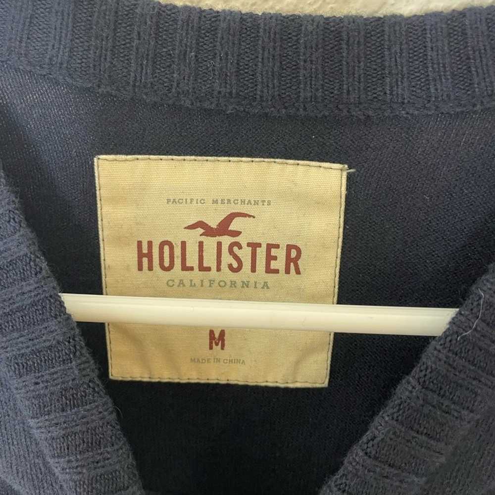 VTG Hollister Classic Navy Blue Knitted Sweater W… - image 6
