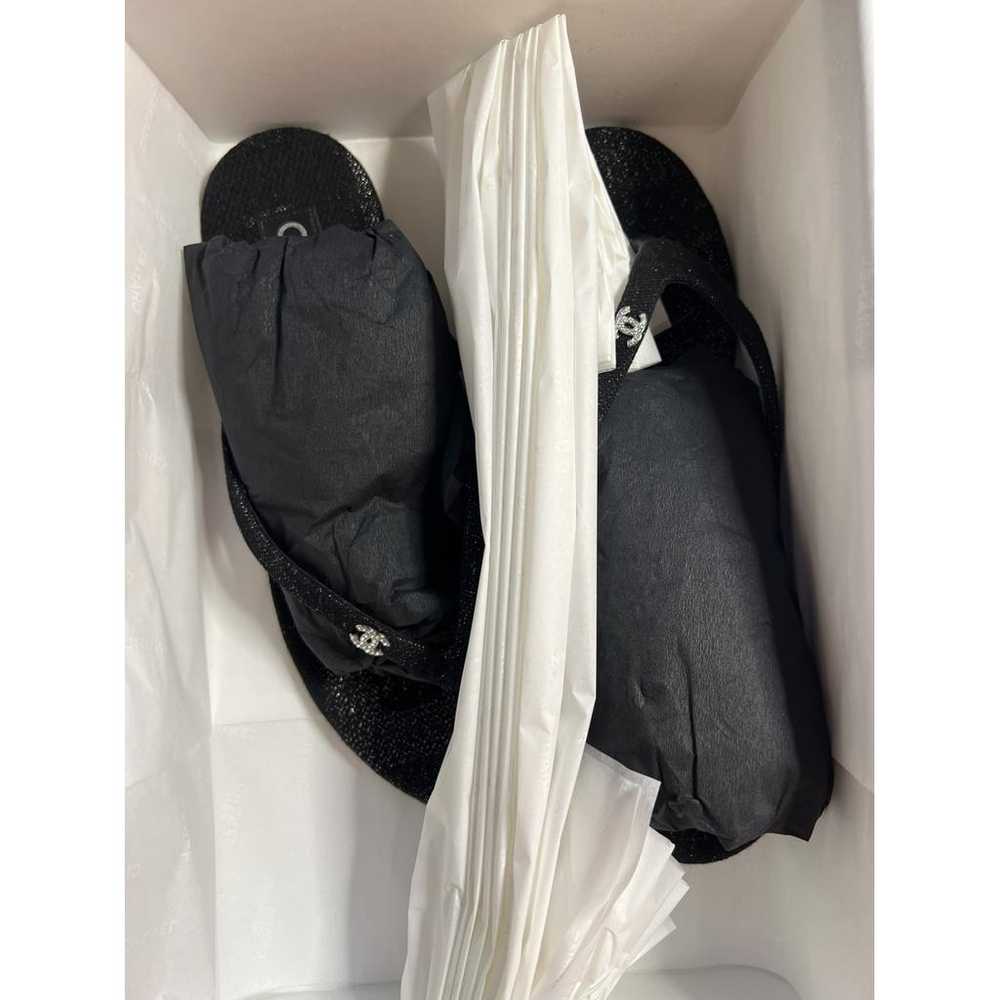 Chanel Cloth flip flops - image 8