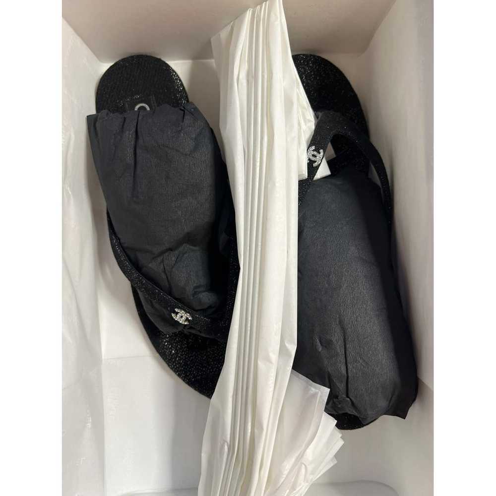 Chanel Cloth flip flops - image 9