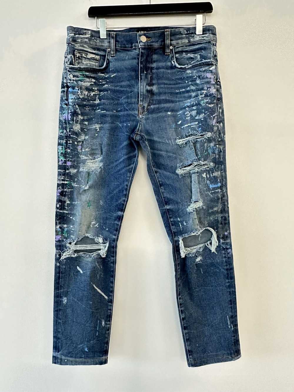 Amiri Paint Design Ripped Skinny Jeans. Size 36 - image 1