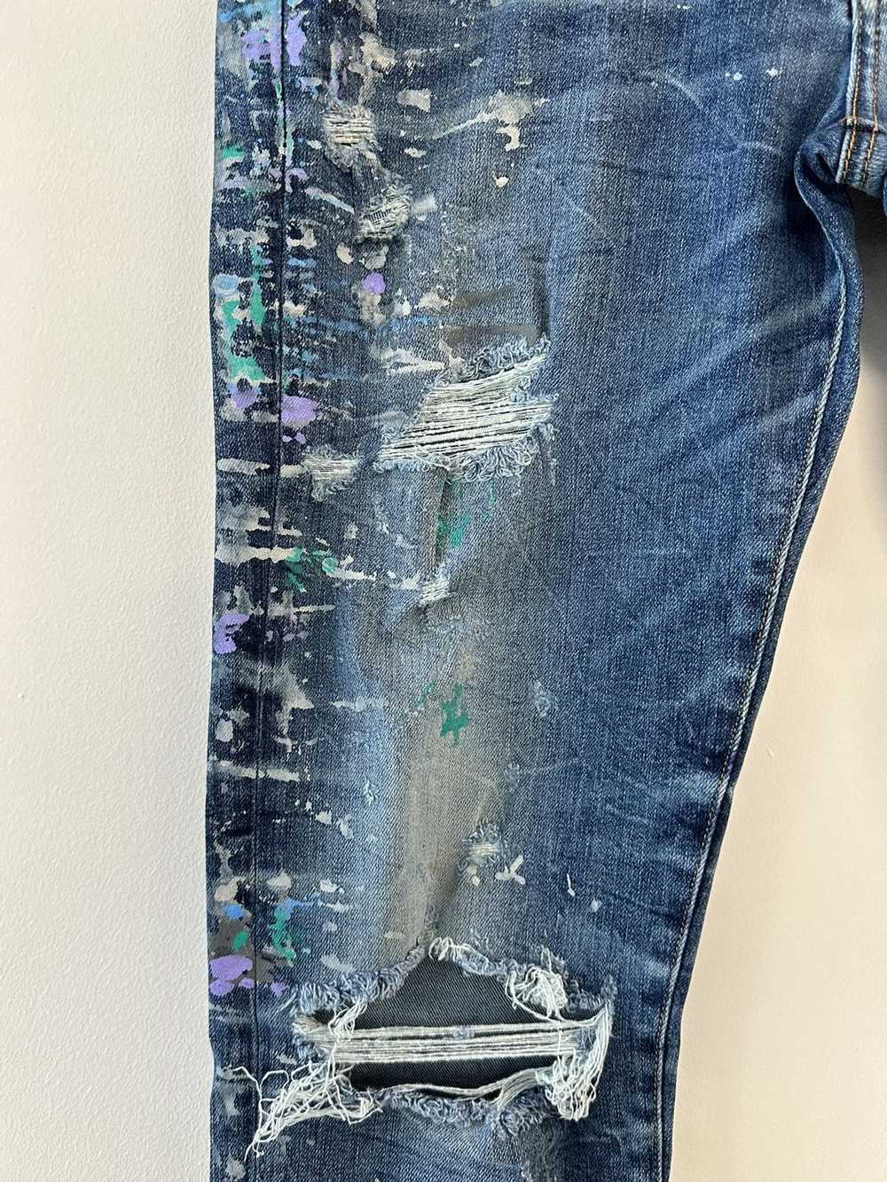 Amiri Paint Design Ripped Skinny Jeans. Size 36 - image 5