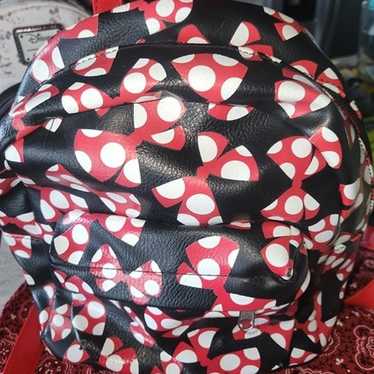 Disney parks Minnie Mouse mini backpack black red 