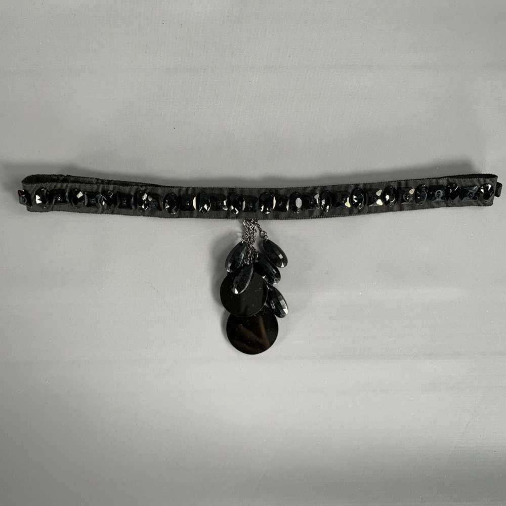 Vintage Waist Black Beaded Belt - image 4