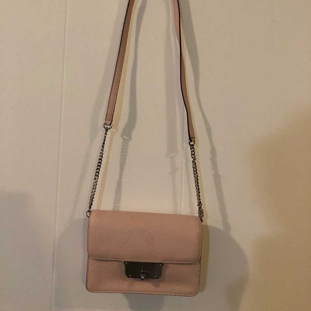Milly Genuine Leather Clutch/Crossbody Soft Pink - image 5