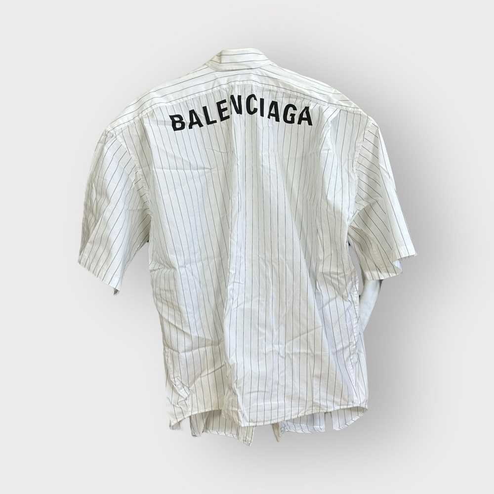 Balenciaga Balenciaga Shirt Striped Big Back Logo - image 1