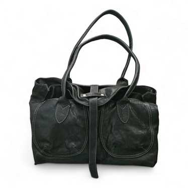 Renato Minelli Italian Leather Black Shoulder Bag