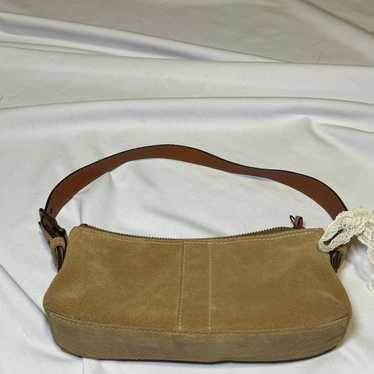 Vintage coach Hampton Demi tan suede bag