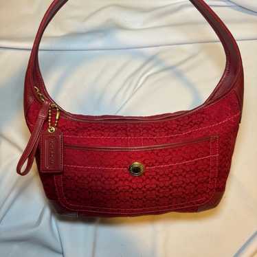 2024 Coach XL Ergo Red Patent Hobo