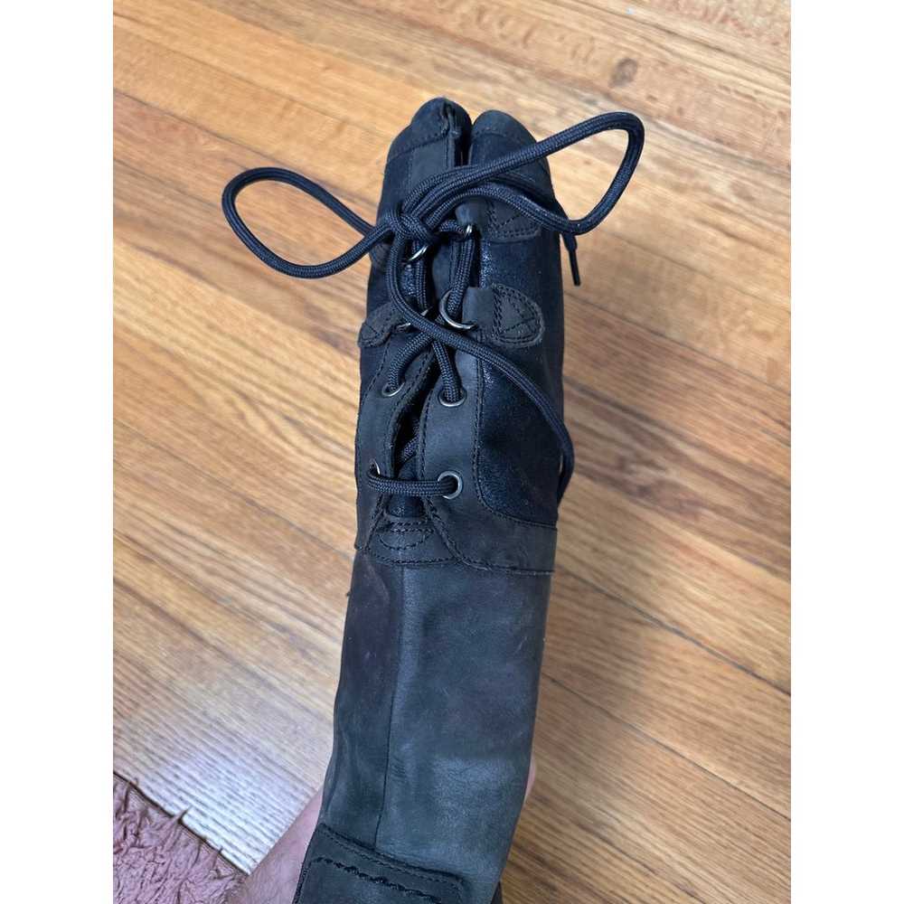 UGG Elsa Black Leather Comfort Tall Boots Womens … - image 11