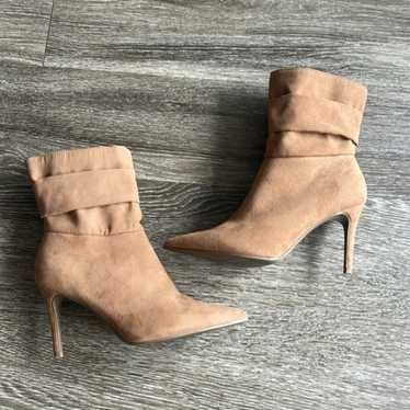 Marc Fisher Dreama Ankle Bootie Microsuede Tan 8
