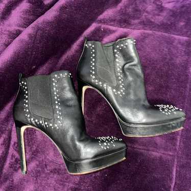 Black Michael Kors heeled booties 8