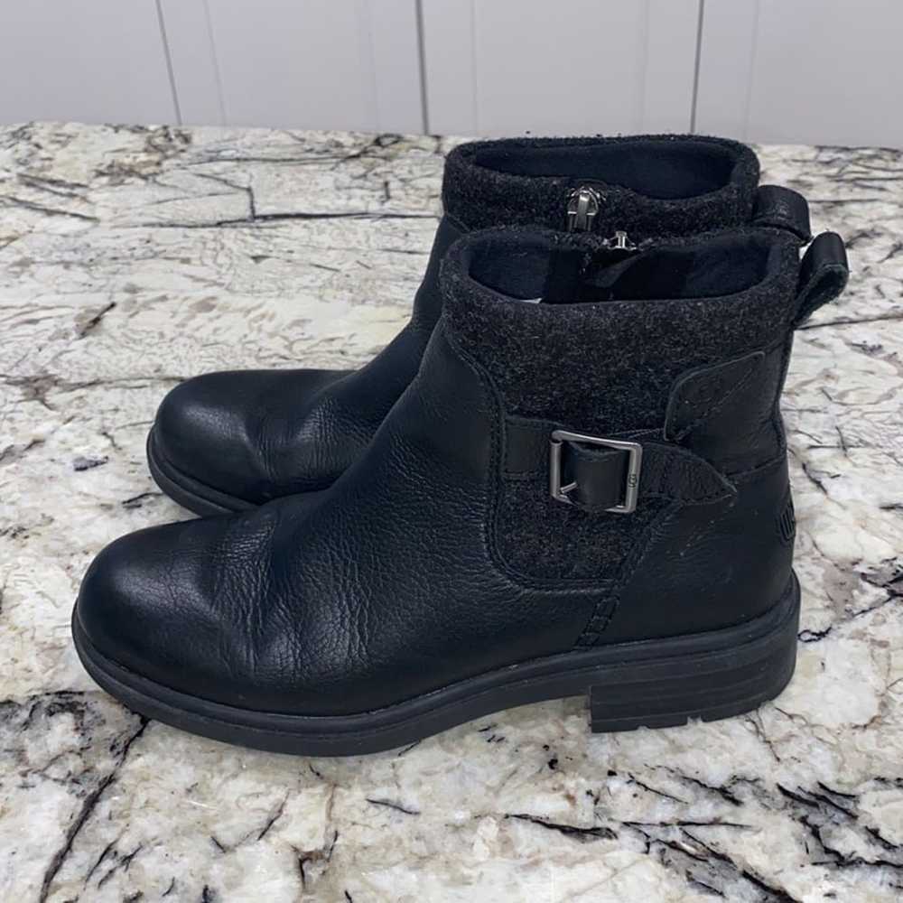 Ugg Harrison Moto Boot Leather Black- women's siz… - image 10