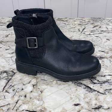 Ugg Harrison Moto Boot Leather Black- women's siz… - image 1