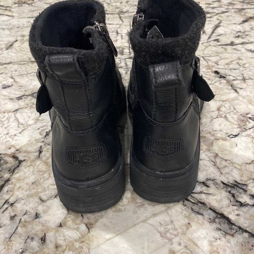 Ugg Harrison Moto Boot Leather Black- women's siz… - image 4