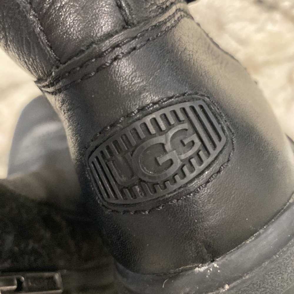 Ugg Harrison Moto Boot Leather Black- women's siz… - image 5