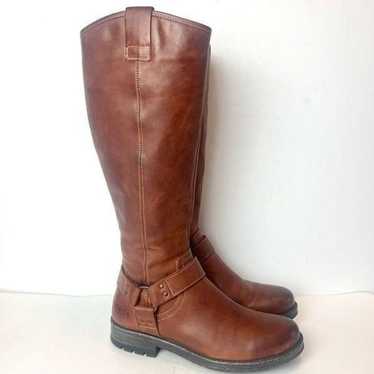 Taos Runaway Tall Brown Leather Boots Sz 37