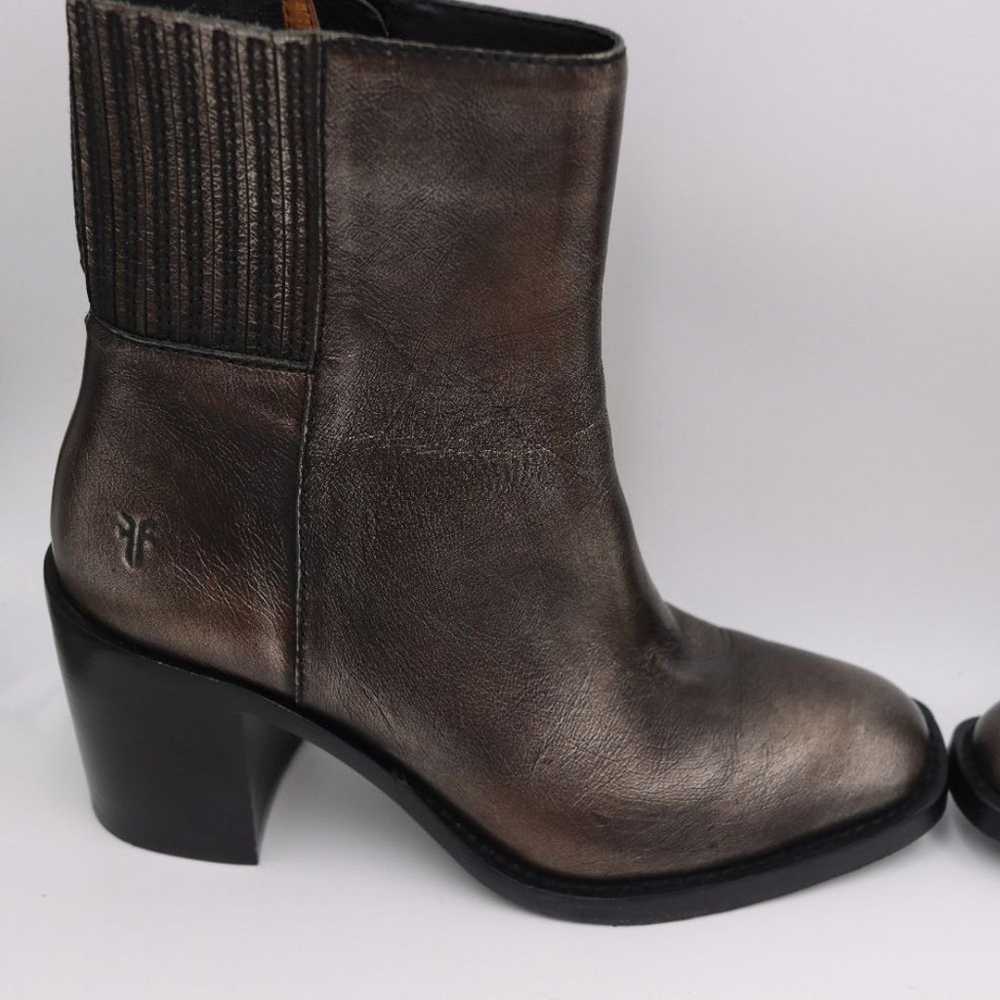 Frye Burnished Silver Ankle  Heeled Boots 6 - image 1