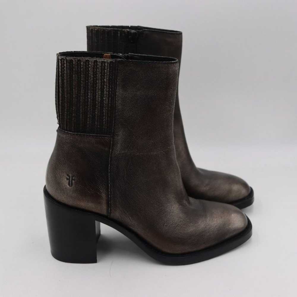 Frye Burnished Silver Ankle  Heeled Boots 6 - image 4