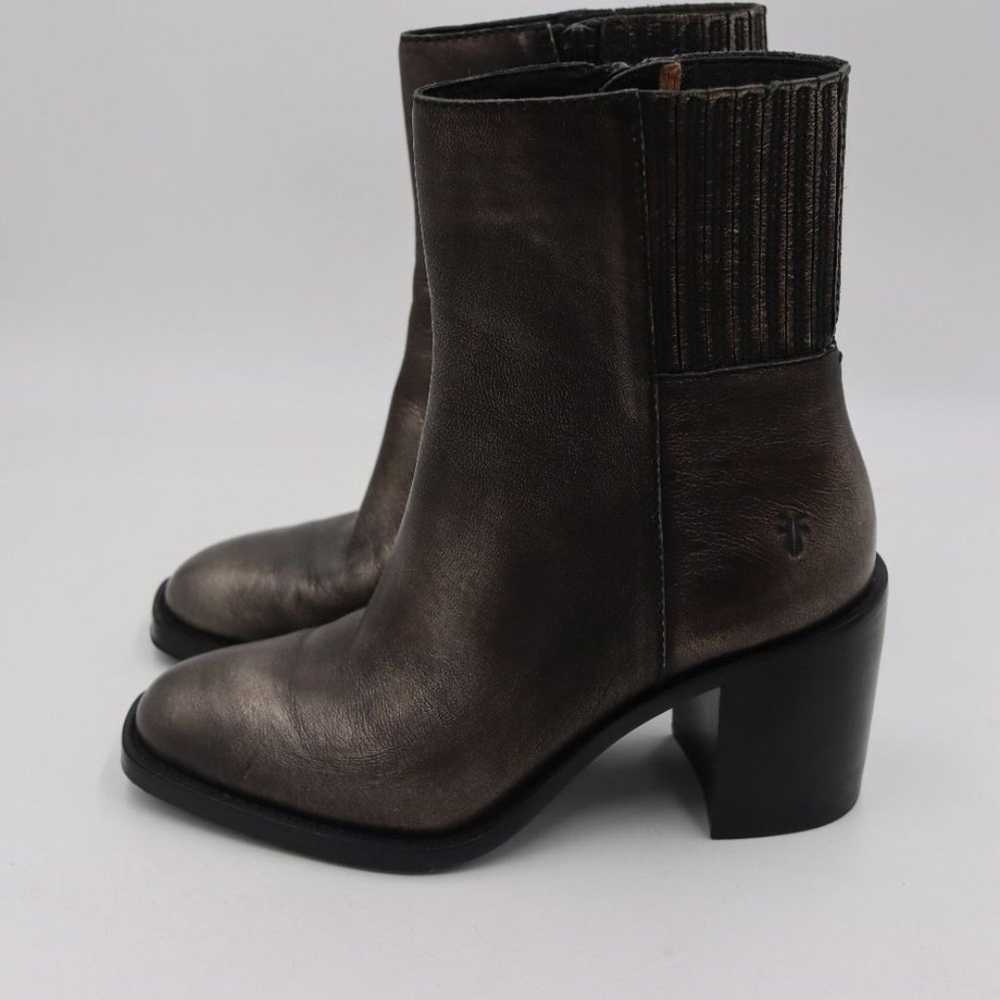 Frye Burnished Silver Ankle  Heeled Boots 6 - image 5