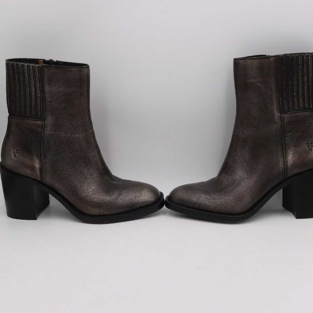Frye Burnished Silver Ankle  Heeled Boots 6 - image 6