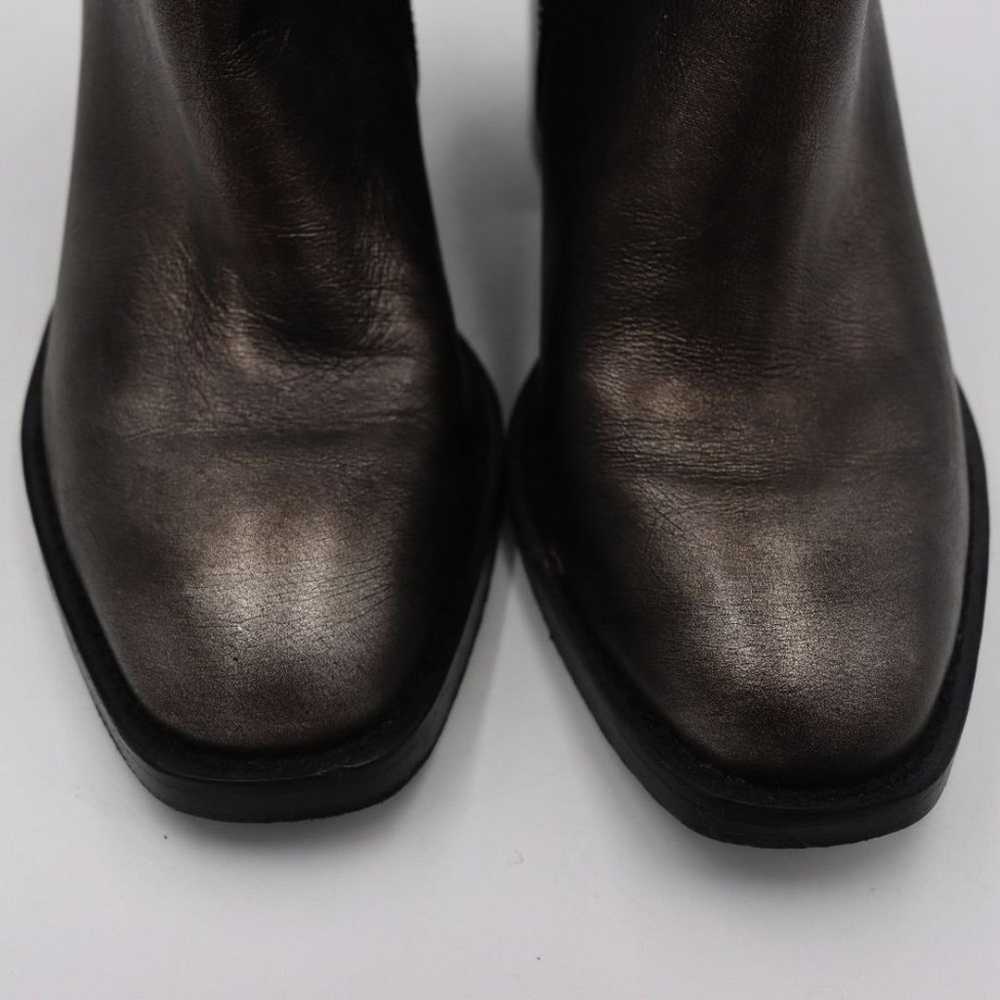 Frye Burnished Silver Ankle  Heeled Boots 6 - image 7